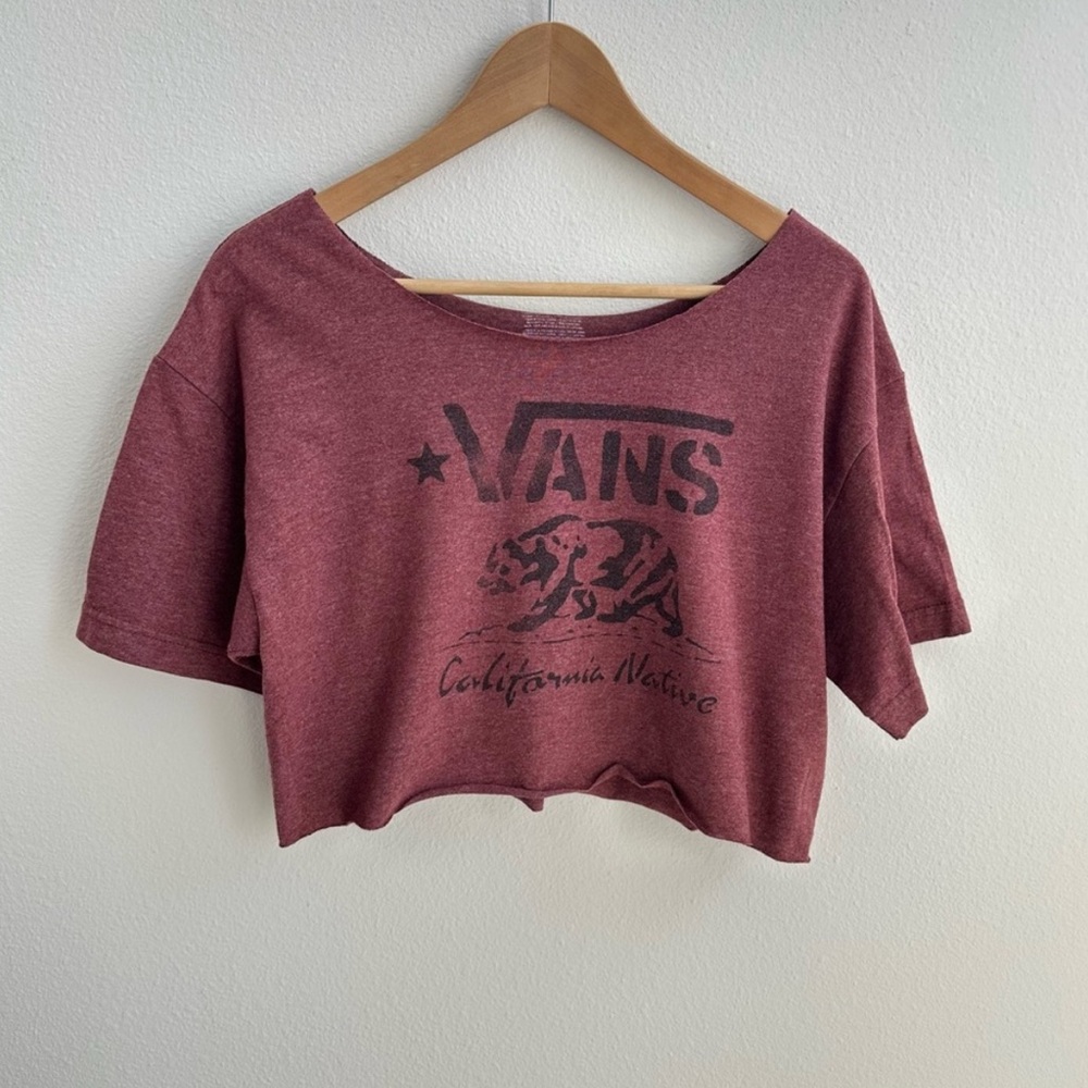 Vans Women's Burgundy Crop Top